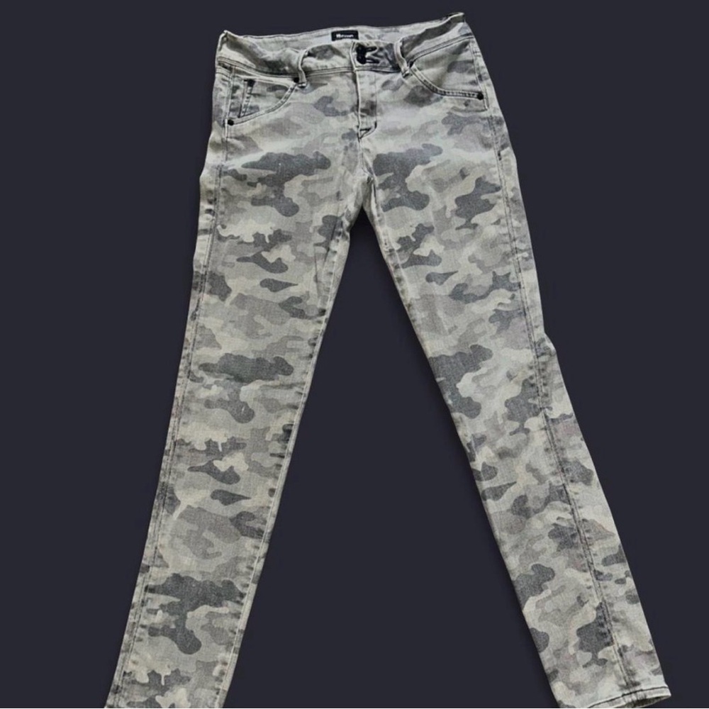 Hudson Jeans Gray Camouflage Skinny Jeans